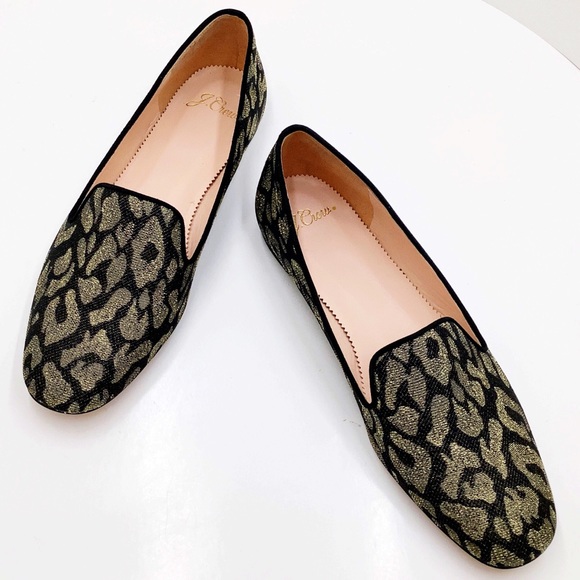 🆕 {J. Crew} Metallic Leopard Smoking Loafers - Picture 2 of 11